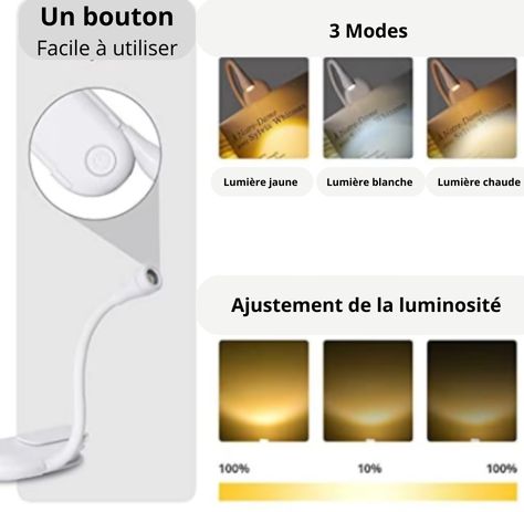 Lampe de lecture clipsable